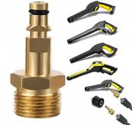 Rosfix Adattatore M22x1,5 Maschio a Quick Connect - Raccordo Click 14mm con Guarnizione | ricambio per idropulitrice Kärcher K2-K7 | Connettore Tubo Alta Pressione