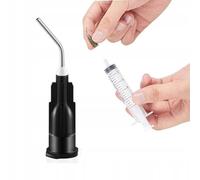 Rosfix Ago Dosatore 18G Curvo 45° - Acciaio Inox, Ø 0,84 mm, Lunghezza 45 mm, Riutilizzabile | Compatibile con Siringhe Mediche e Dosatrici | Accessorio Laboratorio