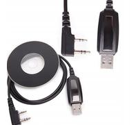 Rosfix Cavo USB Programmazione Ricetrasmittenti - Jack 2,5+3,5 mm, 80 cm, Chip CH340, CD Driver | ricambio per radio Baofeng, Kenwood, Wouxun | Accessorio Radioamatori