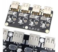 Rosfix Convertitore di Tensione 4 Canali USB 2.0/3.0 - Step Down 6-24V a 5V, 3A per Canale | Protezioni Avanzate | Auto, Camper, Barca | Caricatore USB Multiplo