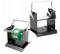 Rosfix Dispenser Stagno 115 mm - Supporto per 2 Bobine, Acciaio e Plastica, Guida di Svolgimento | 83x93 mm Base, 70 mm Rullo | Accessorio per Saldatura Professionale