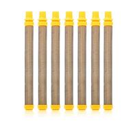 Rosfix - Filtro per vernice, 100 mesh, giallo, set di 7 pezzi, lunghezza 93,5 mm, diametro 10,8 mm, per filtrazione a colori, decapaggio, pigmento, ricambio per wagner, titanio, yato, Powermat