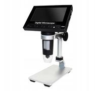 Rosfix Microscopio Digitale DM4-Z04008 - Schermo LCD 4,3", 50X-1000X, 720P, 8 LED, USB, MicroSD | Ispezione PCB, Gioielli, Tessuti, Educazione | Microscopio Portatile
