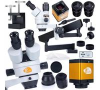 Rosfix Microscopio trinoculare Neptune Pro Set con Microscopio Fotocamera 12MP