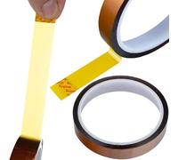 Rosfix Nastro Kapton 8mm x 30m - Resistente a 240°C, Spessore 0,05mm, Adesivo Siliconico | Isolamento Termico e Chimico | Riparazioni Elettroniche | Nastro Tecnico