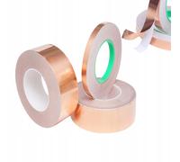 Rosfix Nastro Rame Conduttivo 5mmx50m - Adesivo EMI | 0,05mm | Vetrate DIY