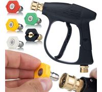 Rosfix Pistola a pressione per idropulitrice 4350PSI 22 mm - Include 5 ugelli spray 0°-60° | Attacco rapido | Per attività di pulizia versatili | Accessori per idropulitrice