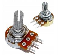 Rosfix Potenziometro Lineare Rotativo B10K - 10K Ohm, 300°, 0,125W, Albero 15x6mm, Tolleranza ±20% | Montaggio PCB 5mm | Componente Elettronico di Precisione