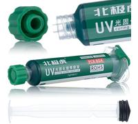 Rosfix Saldatura Maschera Verde 10ml con Siringa - UV 365nm, Non Conduttiva, Rapida Polimerizzazione | Protezione PCB, Isolamento Circuiti | Accessorio Riparazione Elettronica