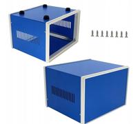 Rosfix Scatola Elettronica 120x320x268mm - Metallo Blu, Antistatica, Resistente alla Corrosione | Per PCB, Progetti Fai-da-te, Armadi Elettrici | Custodia Protettiva