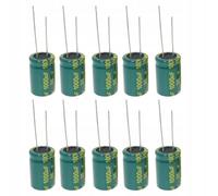 Rosfix Set Condensatori Elettrolitici Low ESR 1000µF 16V - 10x17mm, Passo 5mm, -40°C/+105°C | Alta Frequenza, Bassa Resistenza | Componenti Elettronici