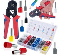 Rosfix Set Crimpatrice per Capicorda Isolati - 1200 Pezzi | 0,25-10 mm²