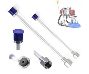 Rosfix Set lancia spray 100 cm + 150 cm - filettatura 7/8" | resistenza alla compressione 290 bar | per punti difficili da raggiungere | Accessori per spruzzatore di vernice | Accessori per