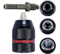 Rosfix Set Mandrino Autoserrante 1/2" 2-13 mm + Adattatore SDS+ - Acciaio Resistente, Reversibile, Senza Percussione | per Trapani e Martelli SDS+ | Accessorio Foratura Universale