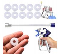 Rosfix Set pistola a spruzzo Blue Monster con ugello 517, 30 cm e guarnizione 7/8", 500 bar, attacco da 1/4", per stucco e vernice, accessori per verniciatura