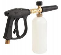 Rosfix Set Pistola Alta Pressione + Schiumogeno 1L - Attacco M22x1,5, 280 Bar, 150°C | ricambio per idropulitrice Kärcher HD HDS (pre-2017) | Accessorio Lavaggio Professionale