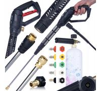 Rosfix Set Pro Clean Gun PCG1 - Pistola ad alta pressione M22 x 1,5 + lancia + 1 L cannone in schiuma + 5 ugelli | 4000 PSI, attacco rapido da 1/4" | Accessori per idropulitrice