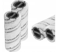Rosfix Set Rulli in Microfibra 2 Pezzi - 145x45mm, Alta Assorbenza, Facile Montaggio | ricambio per mocio elettrico Kärcher FC3-FC8, EWM 2 | Accessorio Pulizia Pavimenti