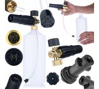 Rosfix Set S0401 Spruzzatore 1000 ml - Ugello da 1,23 mm, attacco G1/4" | Adattatore per Kärcher K Bayonet | 220 bar, 60 °C | Accessori per idropulitrice