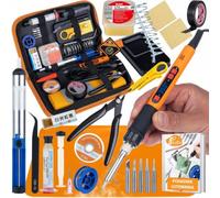 Rosfix Set saldatore Pro 80W LCD 17w1 6 punte intercambiabili 180-500°C Organizer