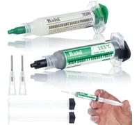 Rosfix Set Saldatura Flux 338 + Stagno Liquido 183°C - 2 Siringhe, 2 Aghi | Alta Precisione, Facile Applicazione | per GSM e BGA | Accessorio Elettronica Professionale