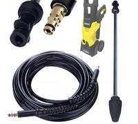 Rosfix Set - Tubo ad alta pressione da 10 m Click-Click + ugello turbo in metallo, compatibile con Kärcher K2-K7, per applicazioni domestiche e professionali