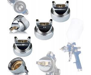 Rosfix Set Ugelli per Pistola a Spruzzo HVLP - 1,7 mm, 2,0 mm, 2,5 mm | Ottone Anticorrosione | Facile Montaggio | Accessorio per Verniciatura Precisa