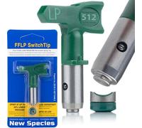 Rosfix Set Ugello Bassa Pressione LP 512 - Getto 25 cm, Foro 0,012", 80-140 Bar, per Vernici a Olio | Compatibile con Supporto Graco RAC V | Accessorio per Verniciatura Airless