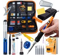 Rosfix SolderKit Pro 8in1 - Kit di saldatura: saldatore LCD da 60 W + flussante