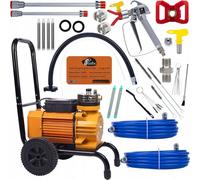 Rosfix Strong Blue Storm SBS03 - Spruzzatore professionale Airless | 3500 W | 22 MPA | 18 L/min | Set di accessori XXL | 21 m tubo di spruzzo