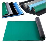 Rosfix Tappetino Antistatico ESD 1,2x10m Verde/Nero - Gomma Naturale, Spessore 2mm, Superficie Opaca | Dissipazione <0,1s | Protezione Elettronica | Tappeto da Banco