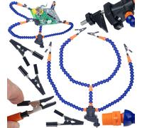 Rosfix Terza Mano con 4 Clip - Supporto per Saldatura | Bracci Flessibili