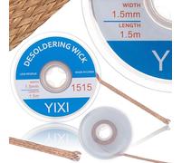 Rosfix Treccia Dissaldante 1,5mm x 1,5m - Rame con Flussante, Intreccio Fine per Rimozione Stagno | Precisione e Protezione Termica | Accessorio per Saldatura Elettronica