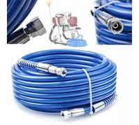 Rosfix Tubo per Aggregato Airless 15m - TPU Blu, 228 Bar, Attacchi Girevoli 1/4", Antiabrasione | Flessibile e Preciso | Accessorio per Verniciatura Professionale