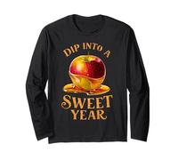 Rosh Hashanah Capodanno ebraico Shana Tova Miele di mele 5785 Maglia a Manica