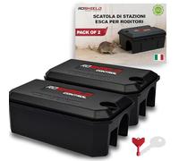 Roshield 2 X PRO Scatola di Esche e trappole per Topi e ratti|Scatola Killer|Blocchi Anti-Topo per Esterni e Interni|trappole per Topi e ratti| ad eliminazione immediata
