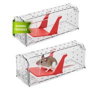 Roshield - 2 x Trappole umane per la cattura di topi (non adatte ai ratti), per uso interno ed esterno. Riutilizzabili, cattura rapida e altamente sensibile
