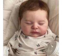 ROSHUAN Asleep Reborn Bambola neonata 50,8 cm realistica bambola neonato in silicone corpo intero in vinile con radici capelli che sembrano reali bambole giocattolo regali per bambini dai 3 anni in su