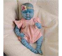 ROSHUAN Avatar Reborn Baby Dolls Silicone Full Body Vinyl 20 Inch Real Life Reborn Doll Realistico Silicone Avatar Girl Realistico Neonato Addormentato Bambole Giocattoli per bambini