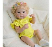 ROSHUAN Bambola Neonata Reborn Blonde Girl 18 pollici 48 cm Ragazza Anatomicamente Corretta Bambola Dall'aspetto Realistico Che Assomiglia Alla Vita Reale Adorabile Bebe Con Gli Occhi Blu
