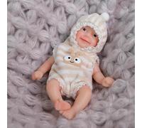 ROSHUAN Bambola realistica in silicone, 15,2 cm, realistica, per neonati, in silicone, a corpo intero, mini bambole realistiche che sembrano un vero giocattolo, regalo di Natale per bambini