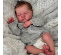 ROSHUAN Bambola realistica Reborn Baby Boy - Bambola realistica da 48 cm, con morbido vinile a corpo intero, che sembra reale addormentato, regalo di Natale, giocattolo per bambini dai 3 anni in su