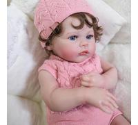 ROSHUAN Bambola Reborn da 45,7 cm in silicone a corpo intero, realistica bambola neonata, dall'aspetto realistico, fatto a mano, regalo di Natale per bambini di 3 anni