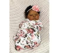 ROSHUAN Bambole afriane americane rinate nere 50,8 cm realistiche bambole neonato in silicone vinile tutto il corpo lavabile vita reale come nero Bebe Girl giocattolo per bambini dai 3 anni in su