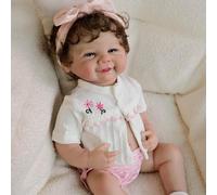 ROSHUAN Bambole realistiche da 19 pollici in silicone per tutto il corpo in vinile dolce sorriso reale bambole per bambini che sembrano veri bambini in silicone realistico giocattolo neonato per