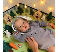 ROSHUAN Bambole realistiche da 50 cm in silicone per tutto il corpo in vinile realistico neonato bambola bionda Liam dall'aspetto reale anatomicamente corretto bambole con accessori giocattolo