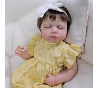 ROSHUAN Bambole realistiche per neonati che dormono da 50 cm, in silicone, corpo completo, in vinile, dall'aspetto realistico, realistico, bambola realistica, lavabile, idea regalo per bambini