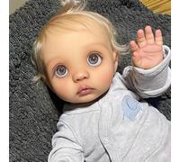 ROSHUAN Bambole realistiche Reborn Biondo Boy Peeka 40,6 cm realistiche Bambole Neonato Bambola in panno morbido corpo fatto a mano che sembra vita reale Bambole giocattolo per bambini e collezionisti