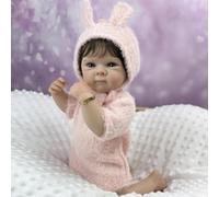 ROSHUAN Bambole realistiche Reborn in silicone per tutto il corpo in vinile 45,7 cm bambola neonato vita reale ragazza occhi azzurri bambole realistiche sembrano una vera bambola per bambini
