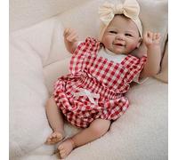 ROSHUAN Bambole Reborn Baby in silicone a corpo intero 48 cm realistiche bambole bambino dolce sorriso anatomicamente corretto ragazza che sembra reale realistico neonato bambola per bambini dai 3